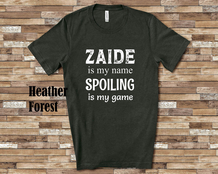 Zaide Is My Name Grandpa Tshirt Jewish Yiddish Grandfather Gift Idea for Father's Day, Birthday, Christmas or Pregnancy Reveal Announcement