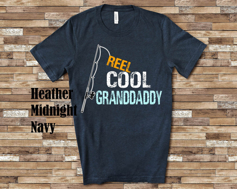 Reel Cool Granddaddy Shirt Tshirt Granddaddy Gift from Granddaughter Grandson Birthday Christmas Fathers Day Gifts for Granddaddy