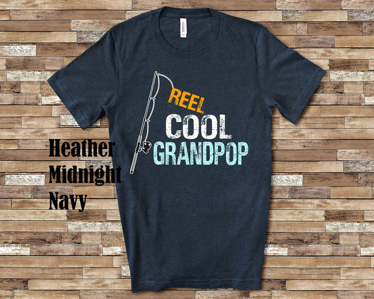 Reel Cool Grandpop Shirt Tshirt Grandpop Gift from Granddaughter Grandson Birthday Christmas Fathers Day Gifts for Grand Pop