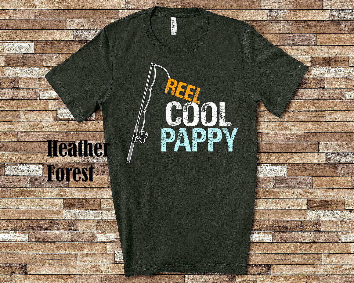 Reel Cool Pappy Shirt Tshirt Pappy Gift from Granddaughter Grandson Birthday Fathers Day Christmas Grandparent Gifts for Pappy