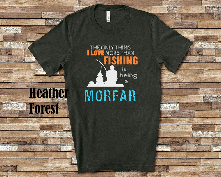 Love More Than Fishing Morfar Tshirt, Long Sleeve Shirt, Sweatshirt Swedish Grandfather Father's Day Christmas Birthday Gift