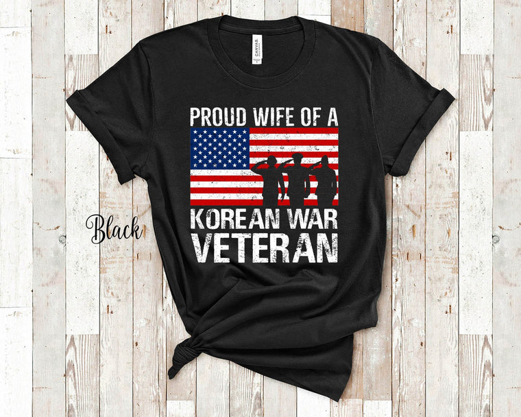 Proud Wife of a Korean War Veteran Family Shirt for Husband Wives Matching Memorial Day or Veterans Day Tshirt
