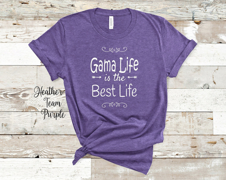 Gama Life Is The Best Grandma Tshirt, Long Sleeve Shirt and Sweatshirt Special Grandmother Gift Idea for Mother's Day, Birthday, Christmas or Pregnancy Reveal Announcement