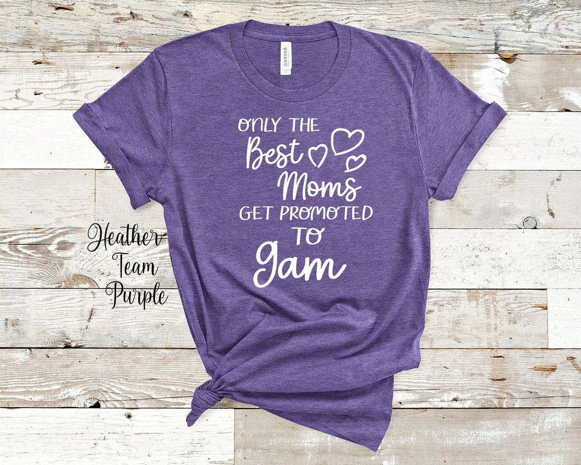 Best Moms Get Promoted to Gam Grandma Tshirt, Long Sleeve Shirt or Sweatshirt for a Special Grandmother Gift Idea for Mother's Day, Birthday, Christmas or Pregnancy Reveal