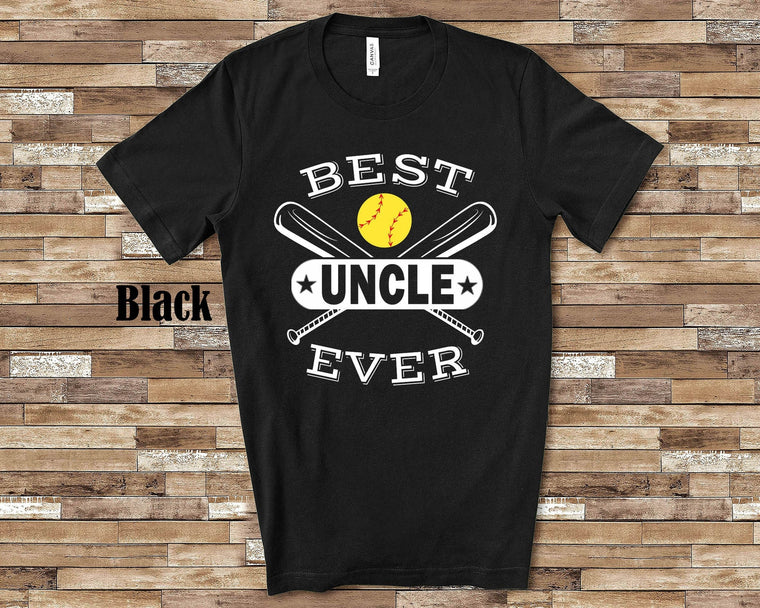 Best Softball Uncle Ever TShirt, Long Sleeve Tee, Sweatshirt, -  Great Gift from Niece Softball Player