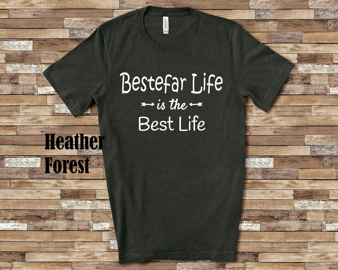 Bestefar Life Is The Best Life Shirt Best Grandpa Gift Idea for Norway Norwegian Grandfather Birthday Christmas Father's Day Present