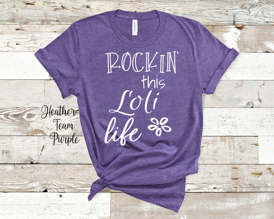 Rockin' This Loli Life Grandma Tshirt Special Grandmother Gift Idea for Mother's Day, Birthday, Christmas or Pregnancy Reveal Announcement