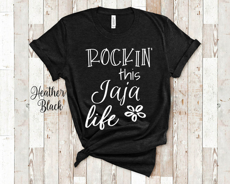 Rockin This Jaja Life Grandma Tshirt Polish Grandmother Gift Idea for Mother's Day, Birthday, Christmas or Pregnancy Reveal Announcement