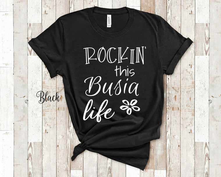 Rockin This Busia Life Grandma Tshirt Polish Grandmother Gift Idea for Mother's Day, Birthday, Christmas or Pregnancy Reveal Announcement