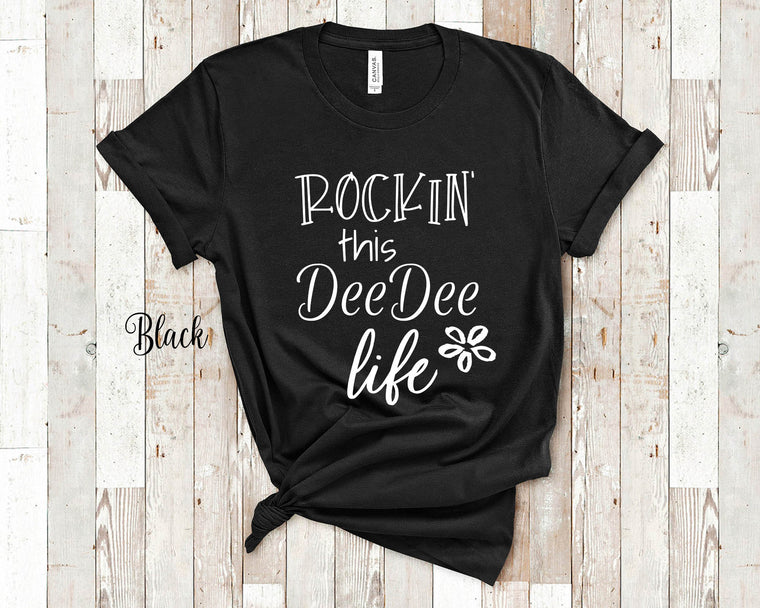 Rockin This DeeDee Life Grandma Tshirt, Long Sleeve and Sweatshirt Special Grandmother Gift Idea for Mother's Day, Birthday, Christmas or Pregnancy Reveal Announcement