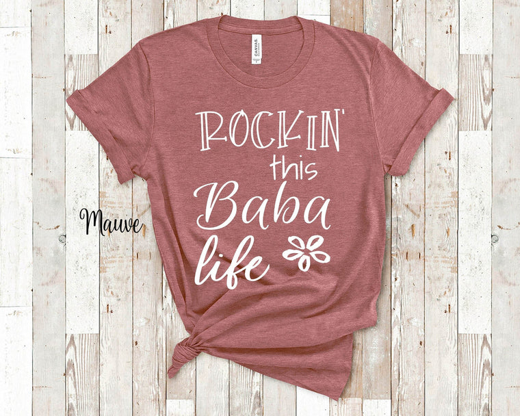 Rockin This Baba Life Grandma Tshirt Polish Ukrainian Grandmother Gift Idea for Mother's Day, Birthday, Christmas or Pregnancy Reveal