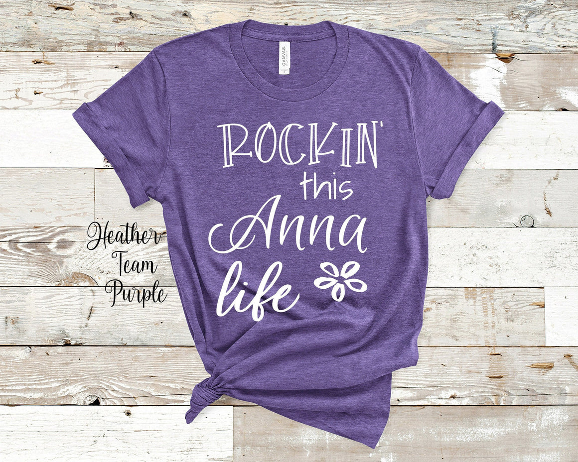 Rockin This Anna Life Grandma Tshirt Special Grandmother Gift Idea for Mother's Day, Birthday, Christmas or Pregnancy Reveal Announcement