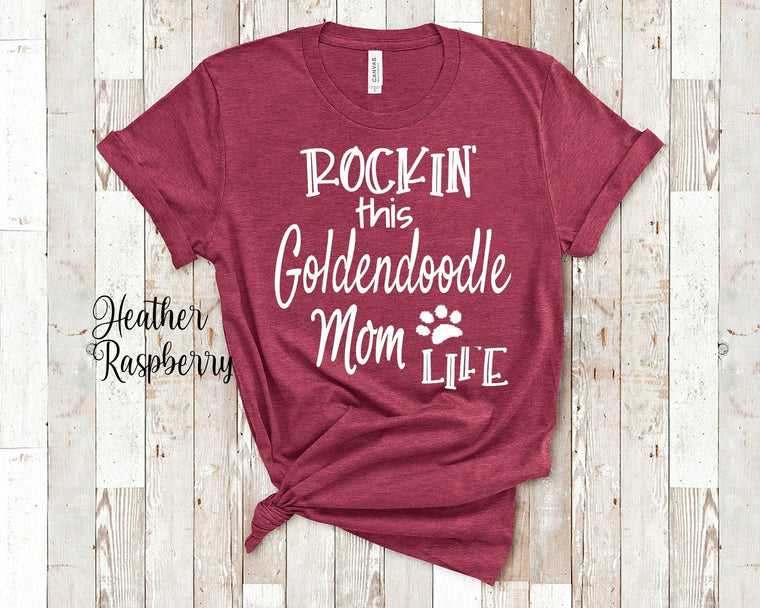 Rockin This Life Goldendoodle Mom Tshirt Goldendoodle Dog Owner Gifts  - Funny Golden Doodle Shirt Gifts for Goldendoodle Pet Parent