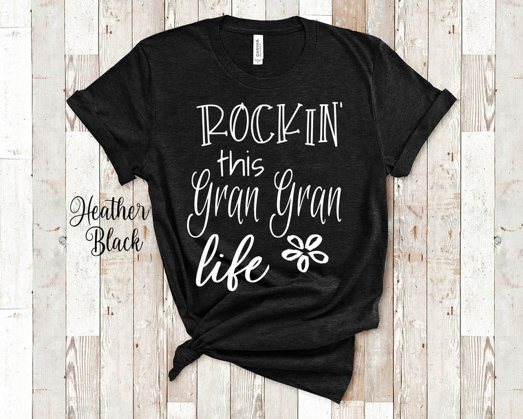 Rockin This Gran Gran Life Grandma Tshirt Special Grandmother Gift Idea for Mother's Day, Birthday, Christmas or Pregnancy Announcement