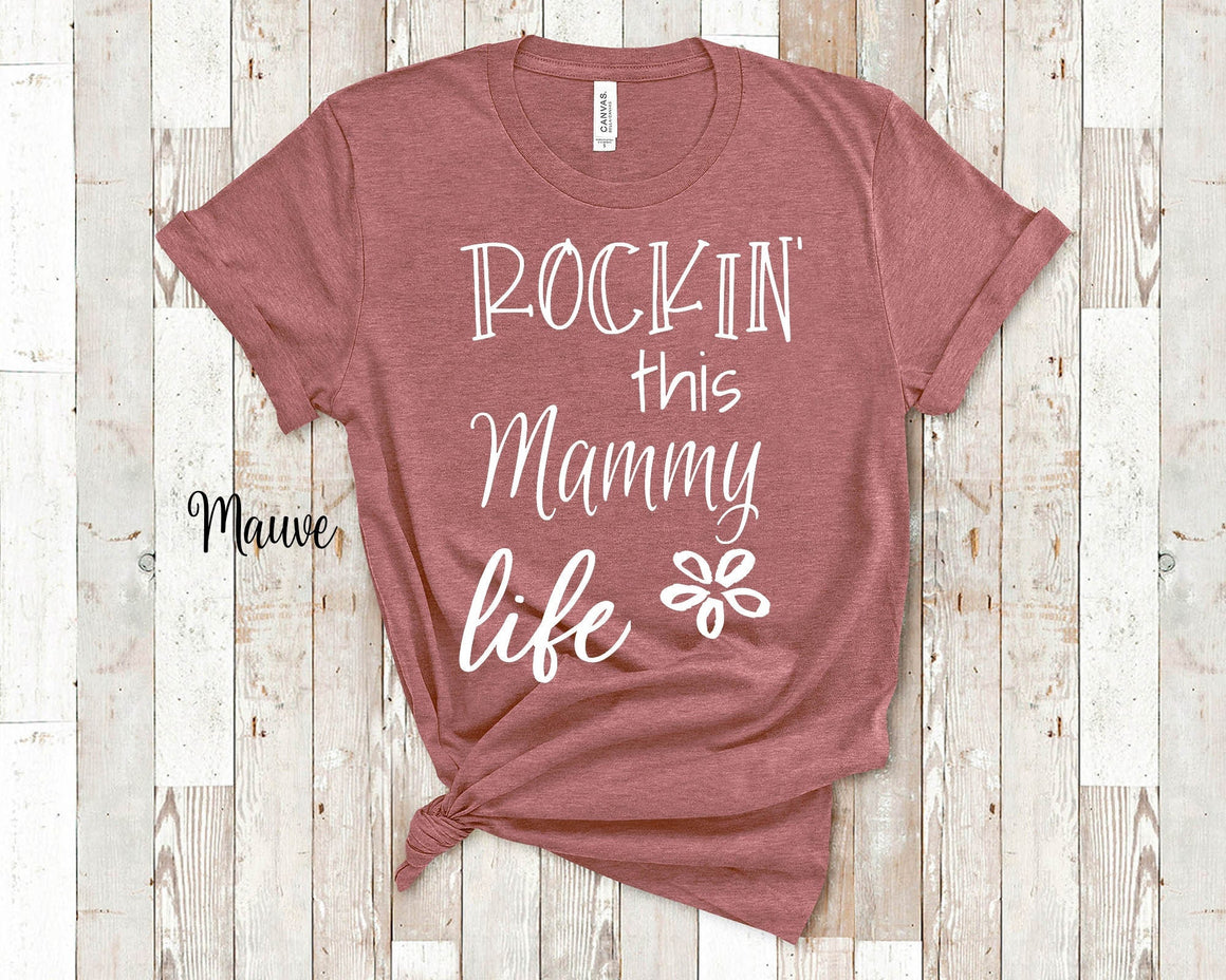 Rockin This Mammy Life Grandma Tshirt Special Grandmother Gift Idea for Mother's Day, Birthday, Christmas or Pregnancy Reveal Announcement