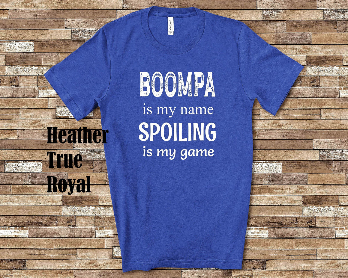 Boompa Is My Name Grandpa Tshirt Special Grandfather Gift Idea for Father's Day, Birthday, Christmas or Pregnancy Reveal Announcement