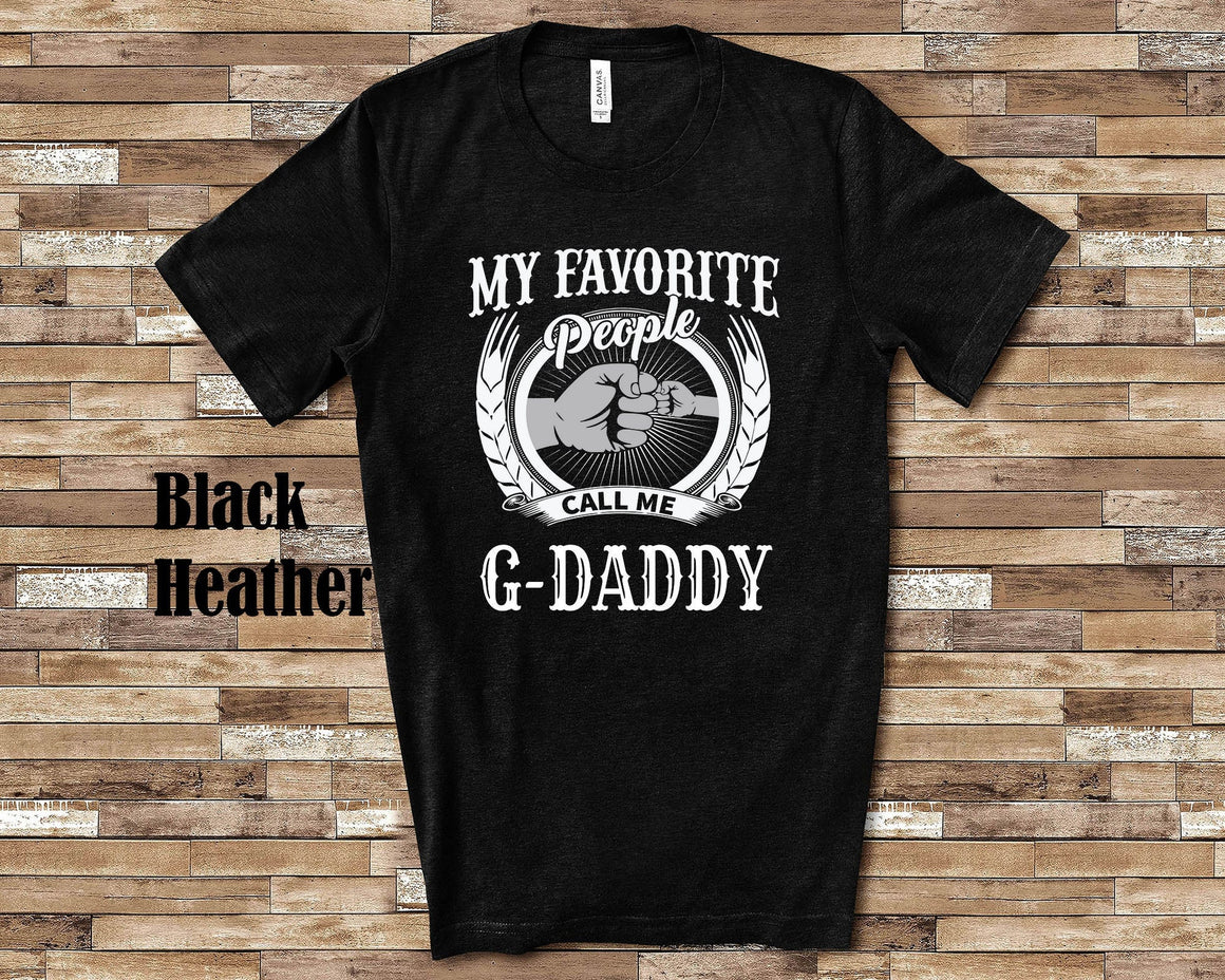 My Favorite People G-Daddy fist bump Tshirt, Long Sleeve Shirt, Sweatshirt Tank Top Special Grandfather Father's Day Christmas Birthday Gift