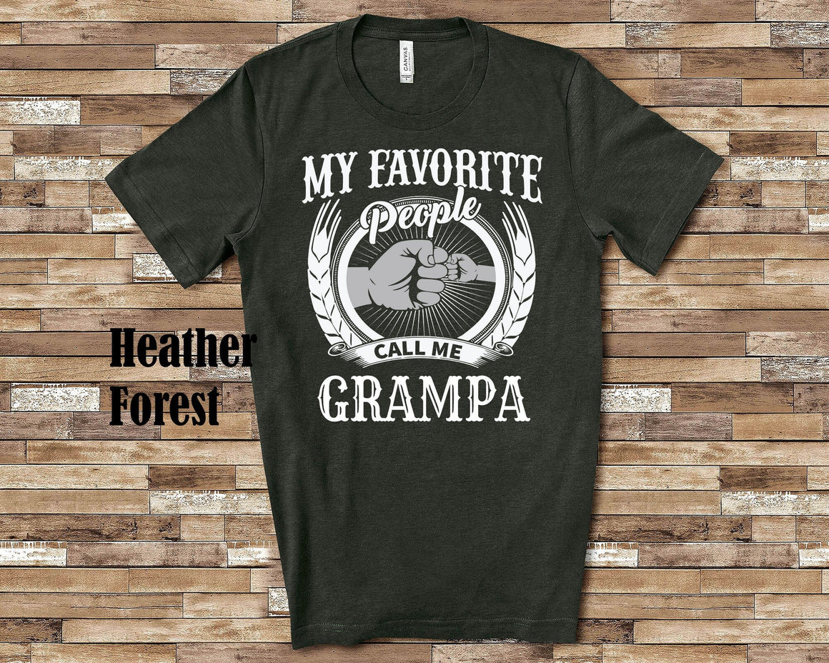 My Favorite People Grampa fist bump Tshirt, Long Sleeve Shirt, Sweatshirt, Tank Top Special Grandfather Father's Day Christmas Birthday Gift
