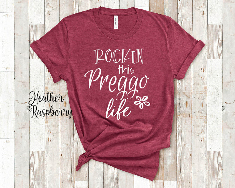 Rockin This Life Cute Preggo Tshirt Gift for Pregnant Friend - Rockin Life Funny Pregnant Shirt Pregnancy Gifts