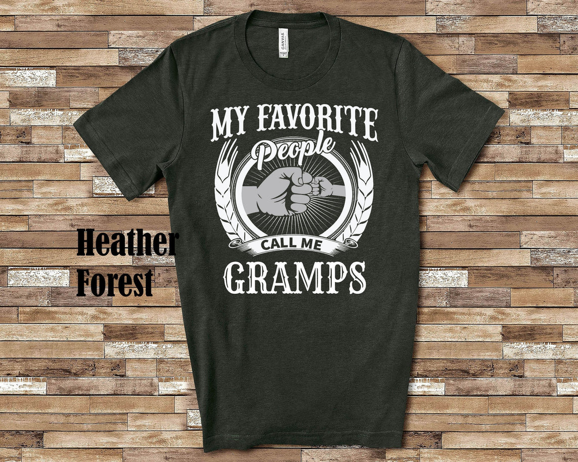 My Favorite People Gramps fist bump Tshirt, Long Sleeve Shirt, Sweatshirt Tank Top Special Grandfather Father's Day Christmas Birthday Gift