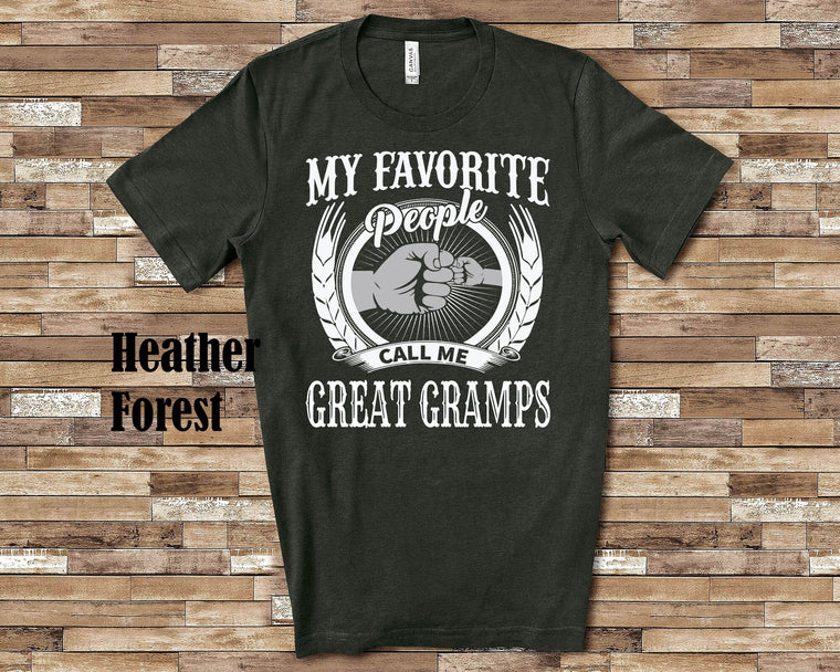 My Favorite People Great Gramps fist Tshirt, Long Sleeve Shirt, Sweatshirt Tank Top Special Grandfather Father's Day Christmas Birthday Gift