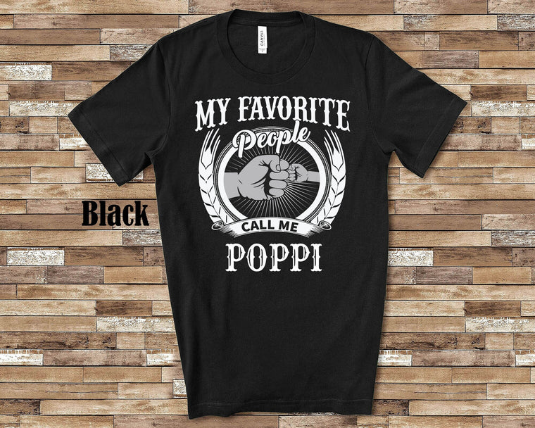My Favorite People Poppi fist bump Tshirt, Long Sleeve Shirt Sweatshirt Special Grandfather Father's Day Christmas Birthday Gift