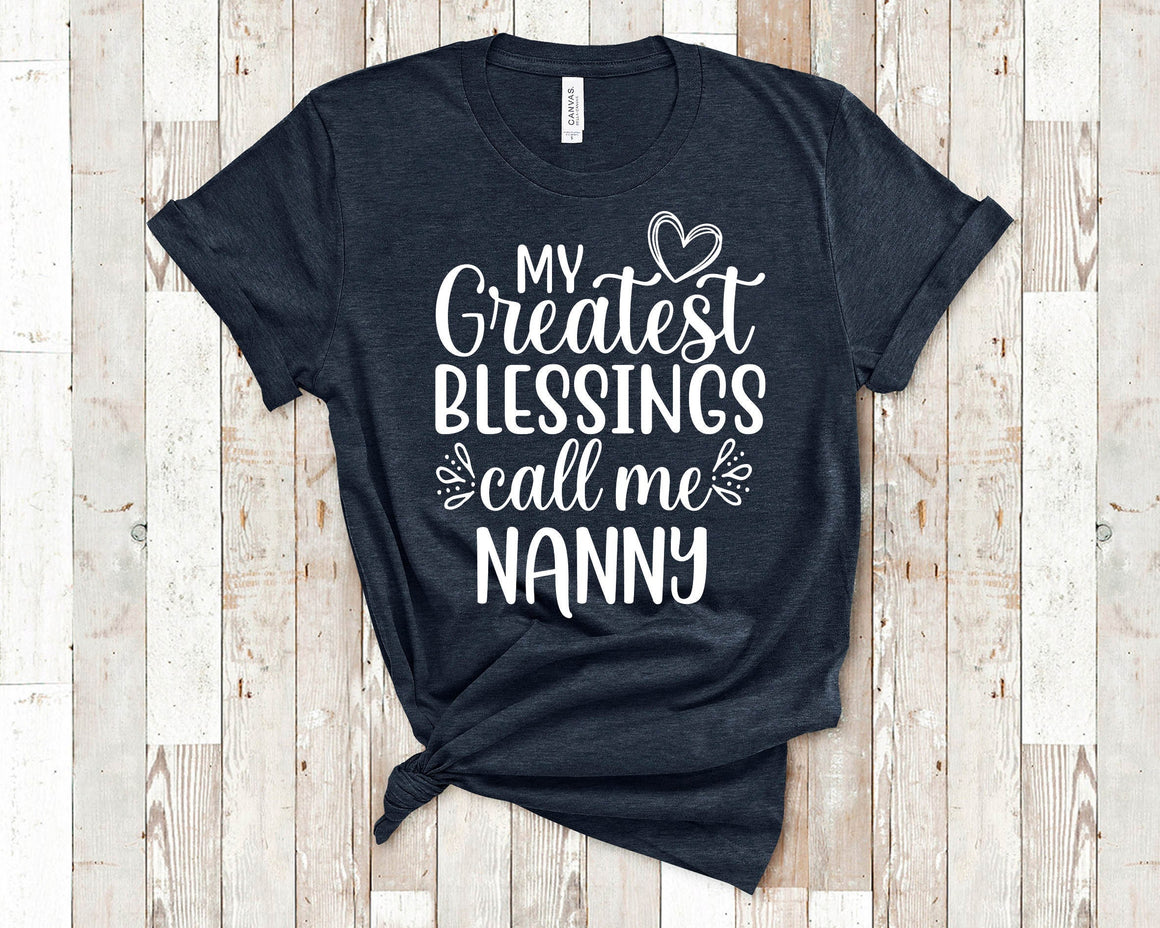 My Greatest Blessings Call Me Grandma Tshirt Grandmother Gift Idea for Mother's Day, Birthday, Christmas or Pregnancy Reveal Announcement