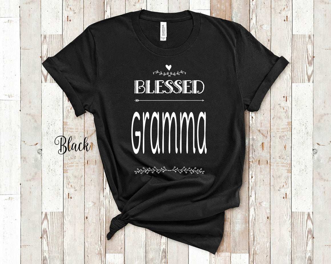 Blessed Gramma Grandma Tshirt, Long Sleeve Shirt and Sweatshirt Special Grandmother Gift Idea for Mother's Day, Birthday, Christmas or Pregnancy Reveal Announcement