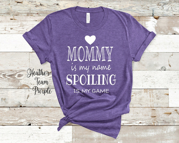 Mommy Is My Name Mom Tshirt, Long Sleeve Shirt and Sweatshirt Special Mother Gift Idea for Mother's Day, Birthday, Christmas or Pregnancy Reveal Announcement
