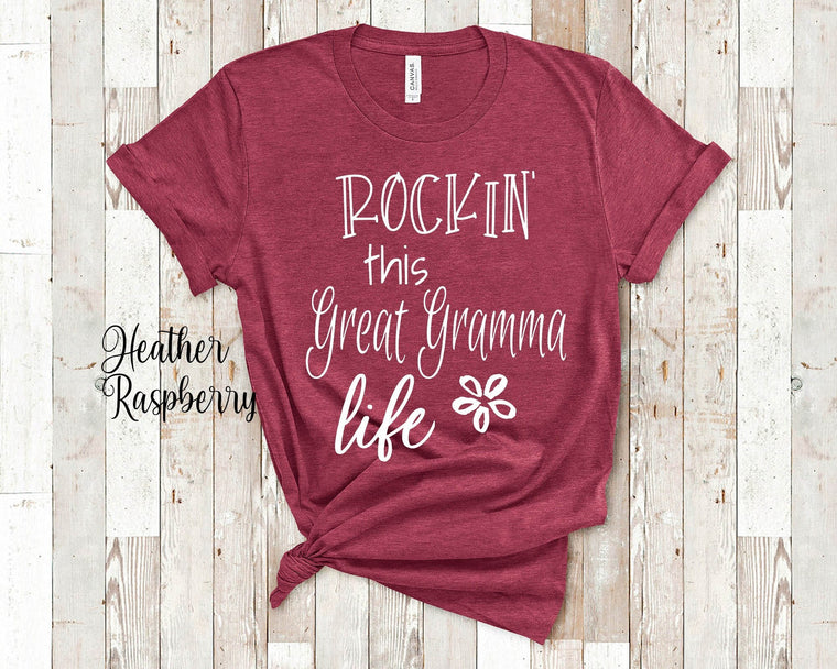 Rockin' This Great Gramma Life Grandma Tshirt Special Grandmother Gift Idea for Mother's Day, Birthday, Christmas or Pregnancy Reveal