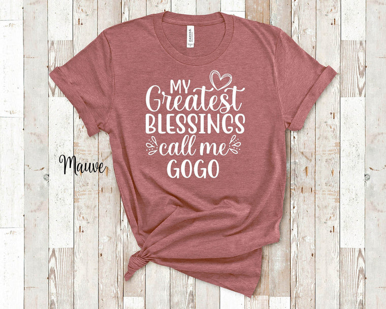 My Greatest Blessings Call Me Gogo Grandma Tshirt Zulu Grandmother Gift Idea for Mother's Day, Birthday, Christmas or Pregnancy Reveal