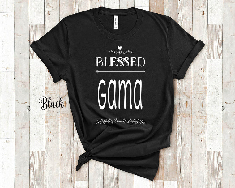 Blessed Gama Grandma Tshirt Special Grandmother Gift Idea for Mother's Day, Birthday, Christmas or Pregnancy Reveal Announcement