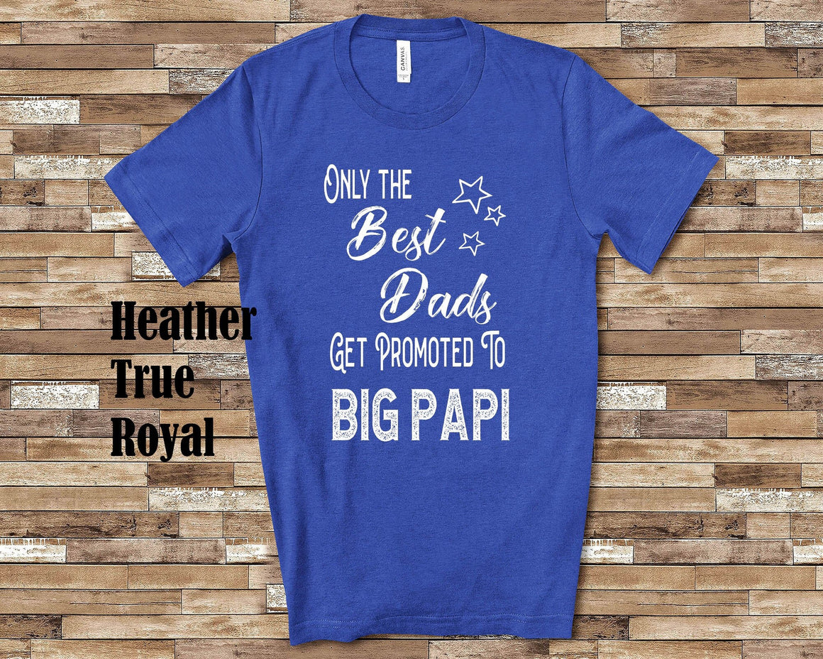 The Best Dads Get Promoted to Big Papi Grandpa Tshirt Special Grandfather Gift Idea for Father's Day, Birthday Christmas or Pregnancy Reveal