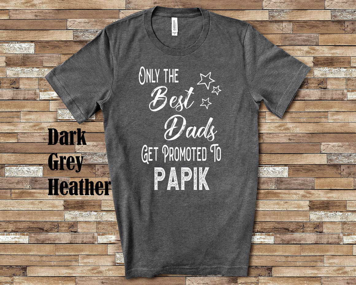 The Best Dads Get Promoted to Papik Grandpa Tshirt Armenian Grandfather Gift Idea for Father's Day, Birthday, Christmas or Pregnancy Reveal